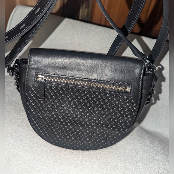 Rebecca Minkoff Star perforated leather Astor saddle bag. - Picture 3 of 11